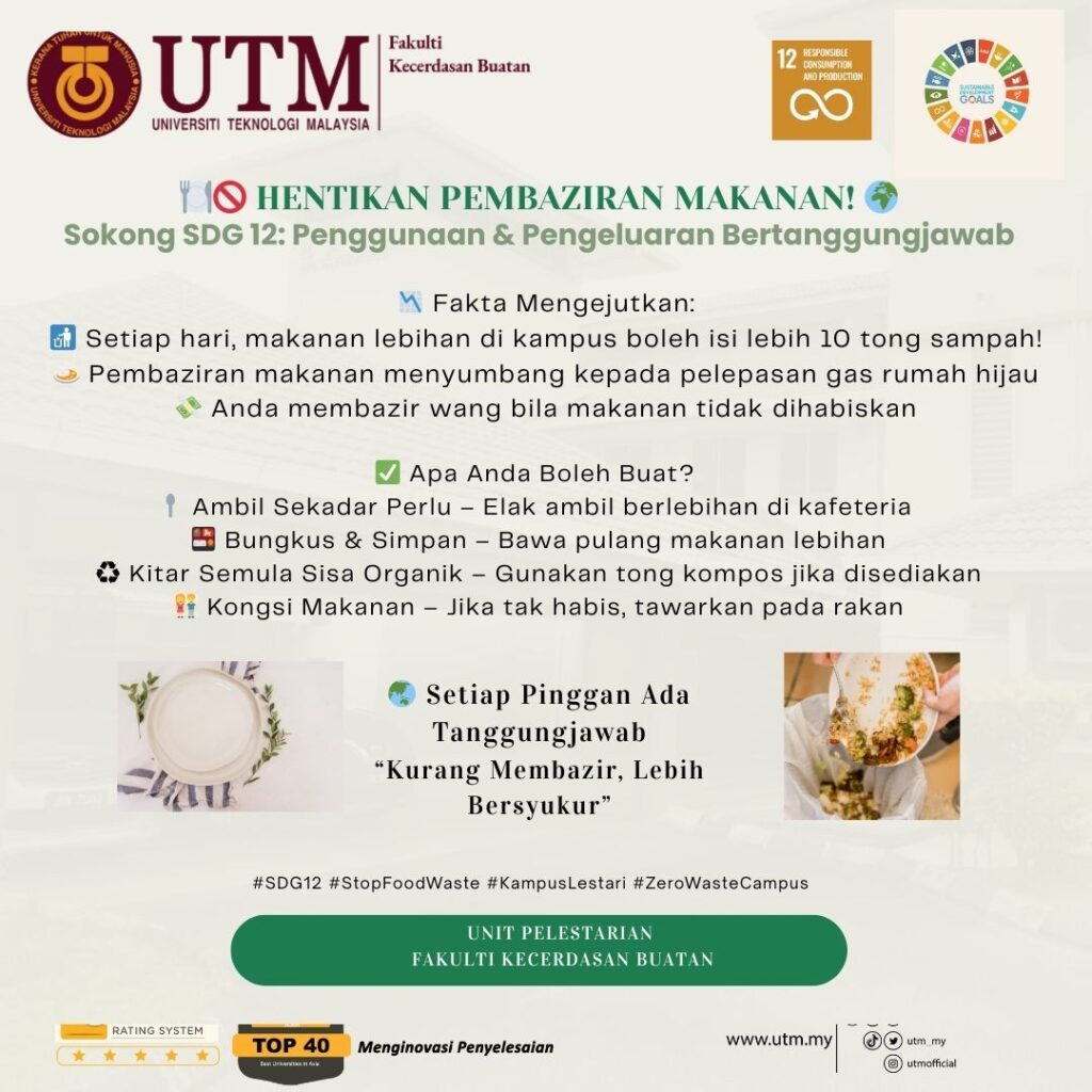Poster Jangan Membazir Makanan FAI Lestari